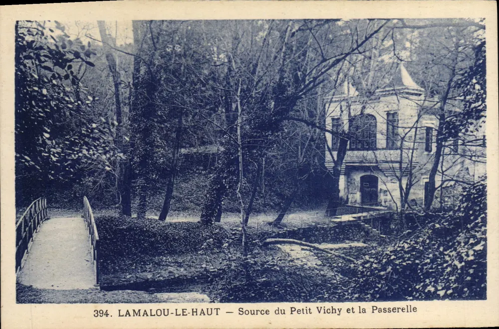 Lamalou-le-Haut — Quelle des Petit Vichy und die Brücke — n°394 - Vorderseite
