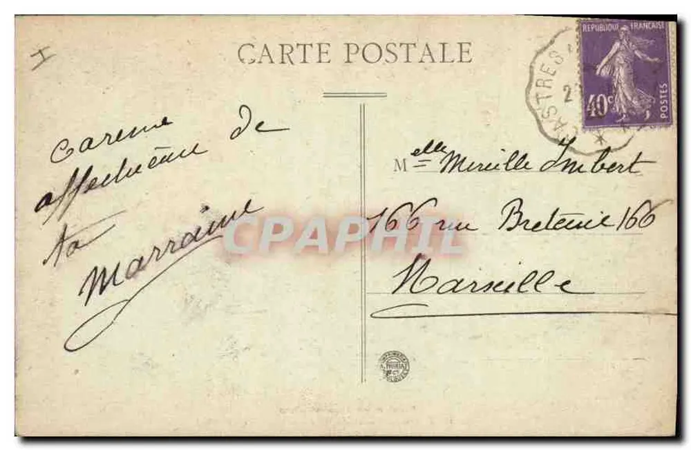 LAMALOU-les-BAINS — Ansicht des Fischersfelsen — Mézouil, Verlag, Lamalou-les-Bains - Rückseite