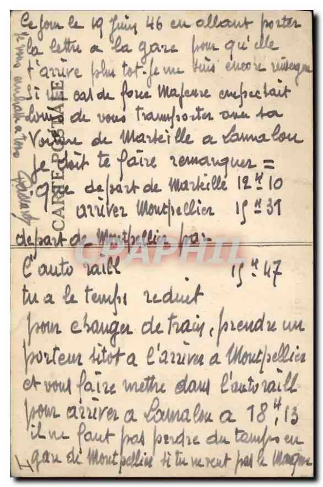 Lamalou — Estátua no Jardim Público — Editor desconhecido, n° 263 - Verso