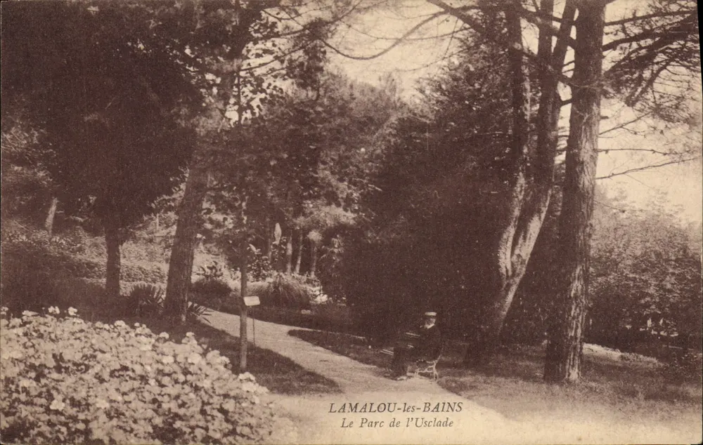 LAMALOU-les-BAINS — O Parque da Usclade — editor Le Delyer, Toulouse - Frente