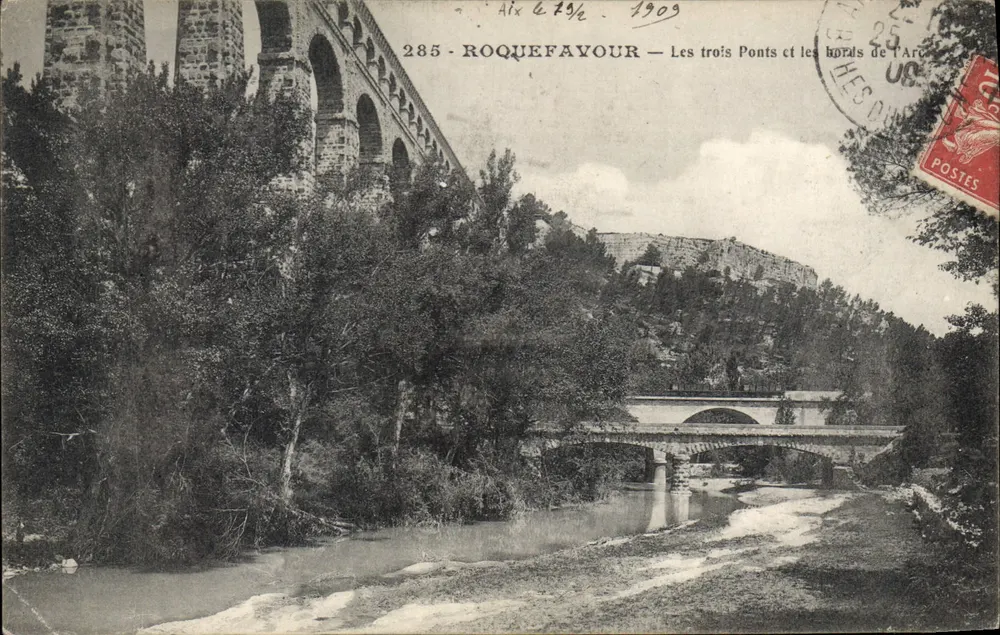 Roquefavour — Die drei Brücken und die Ufer des Arc — Verlag: Aix-en-Provence, Nr. 285 - Vorderseite