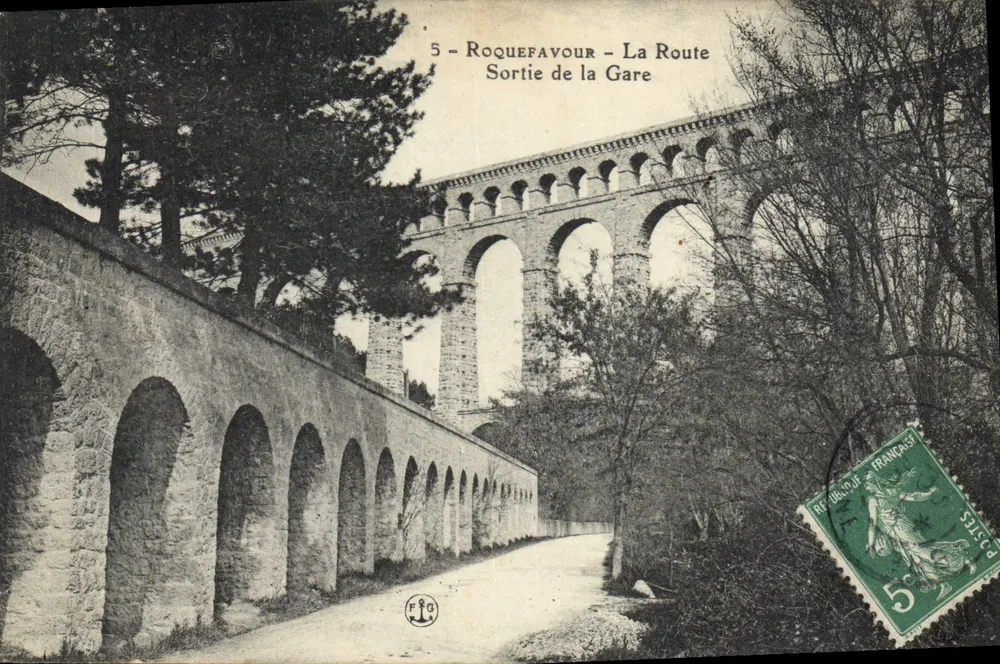 Roquefeuil - La Calle Salida de la Estación — editor FRO, n°5 - Anverso