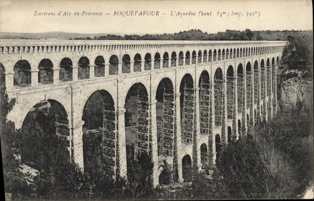 Omgeving van Aix-en-Provence — ROQUEFAVOUR — Het Aquaduct (hoogte 83m ; lengte 393m) - Voorkant