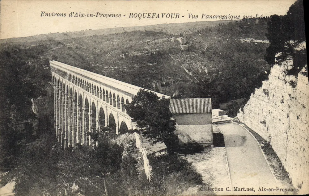 Roquefavour — Panoramablick auf den Aquädukt — Sammlung C. Mart.net, Aix-en-Provence - Vorderseite