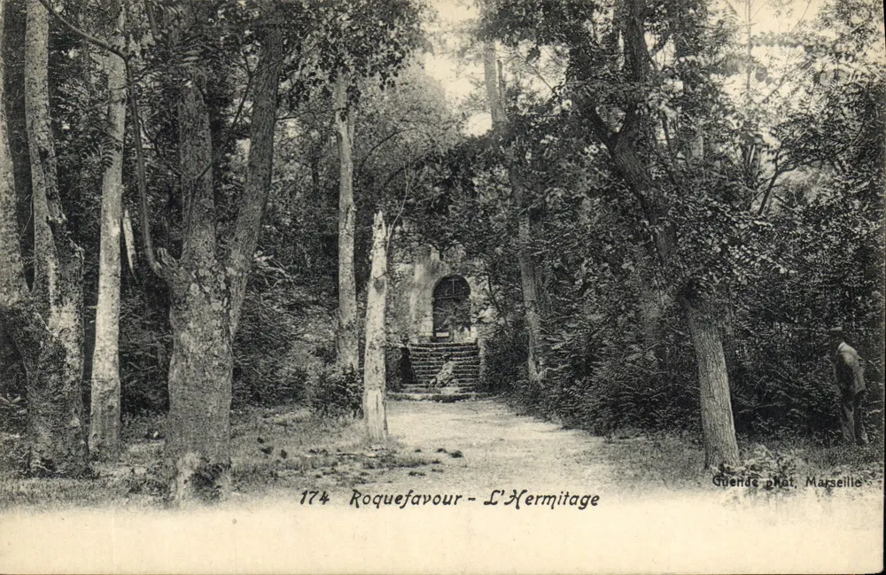 Roquefavour - A Hermitage — editor Guende, fotografia Marseille, n° 174 - Frente