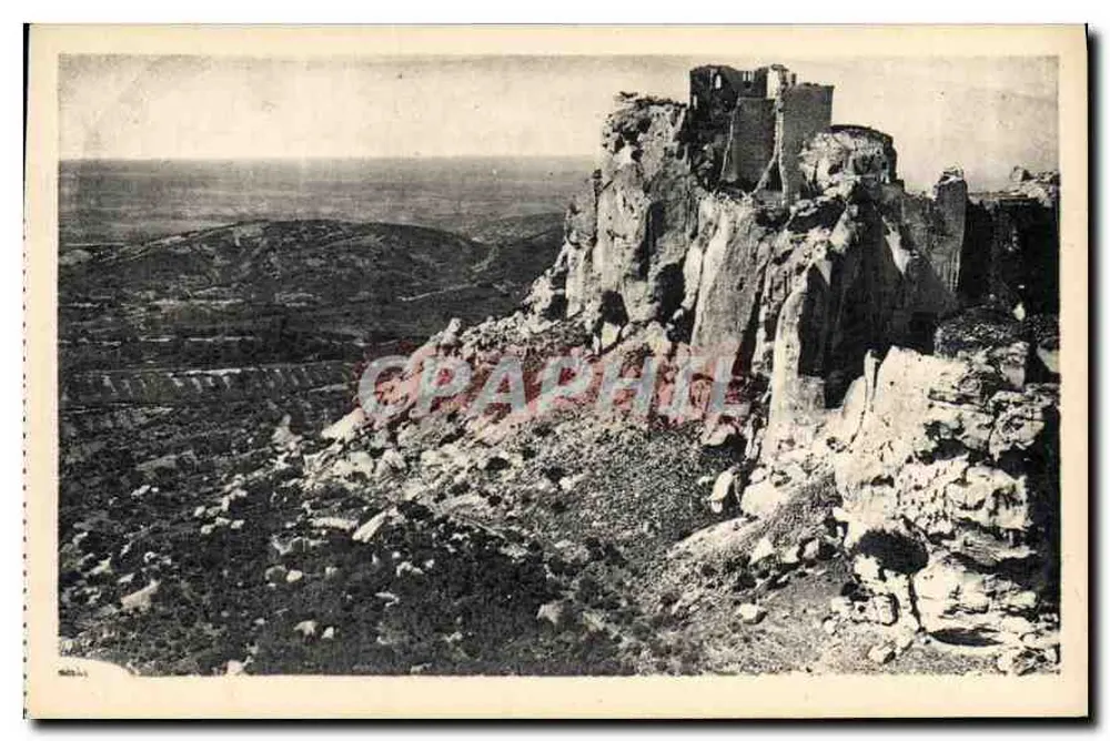 Les Baux - Imposante Ruinen (östlicher und nördlicher Teil) des feudalen Schlosses - Vorderseite