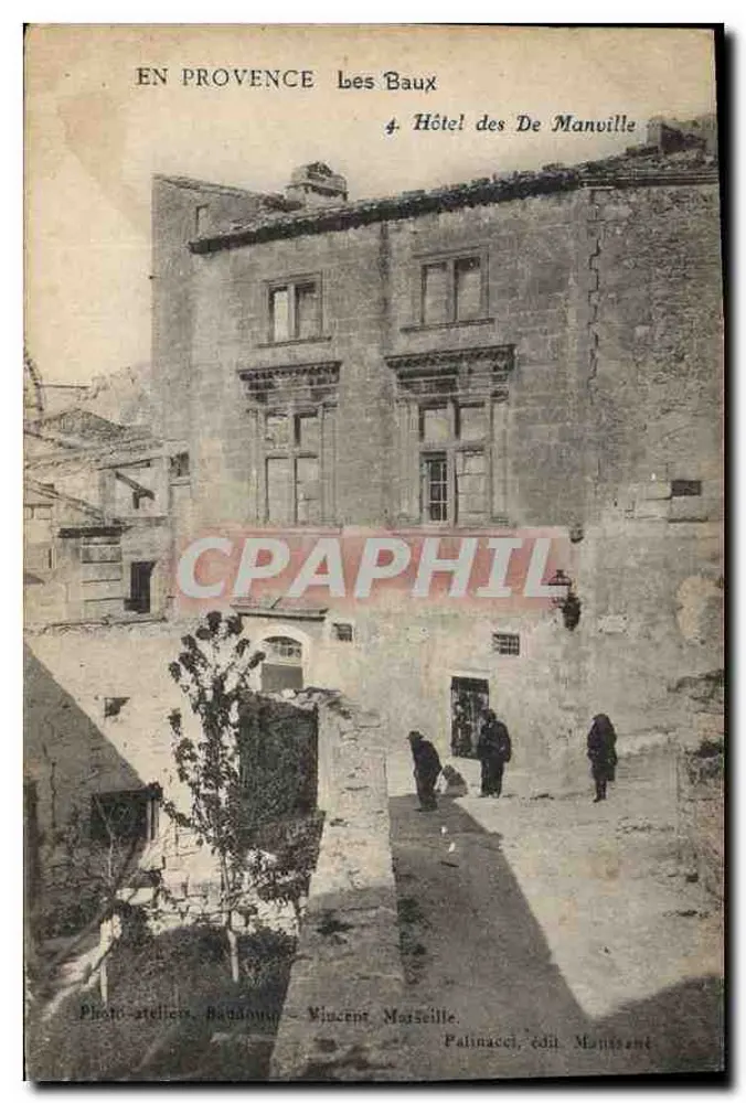Les Baux — Hotel des De Manville — Photo-steliers Baudouin, Vincent Marseille, Verlag Palinaeci - Vorderseite