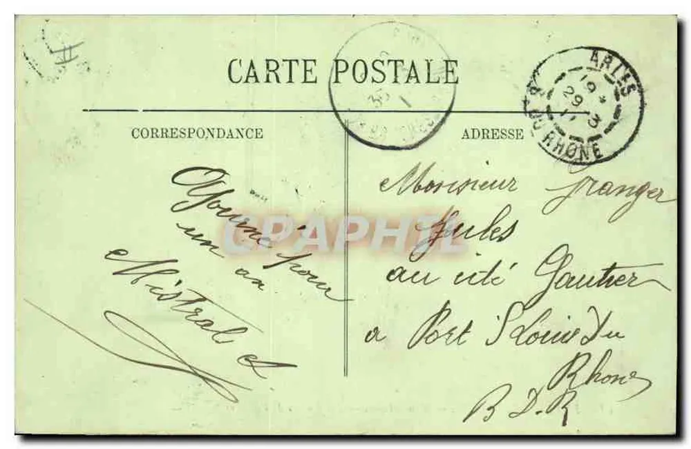 Umgebung von Arles — Mont-Major — Ruinen der Abtei — LL. - Rückseite