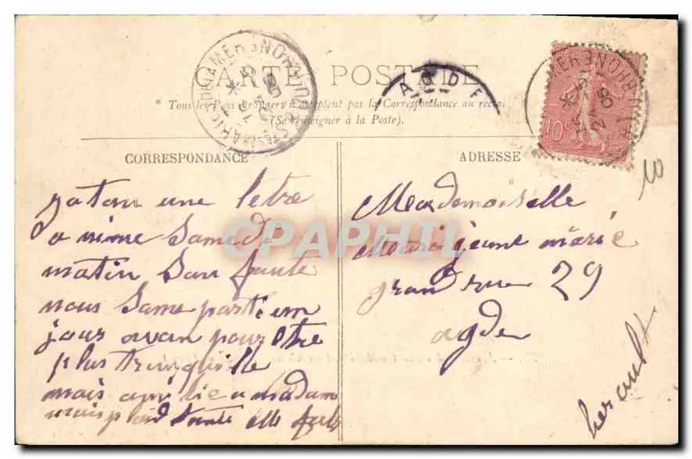 Chegada das Santas Maria, o ano 45 de Nosso Senhor Jesus Cristo — Edição Marcheteau - Arles - Verso