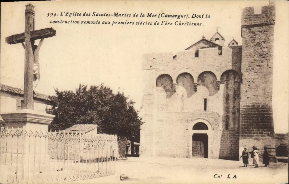 Kirche der Heiligen Maria von der Meer (Camargue) — Bau aus den frühesten Jahrhunderten des Christentums — Col LA, Nr. 394 - Vorderseite