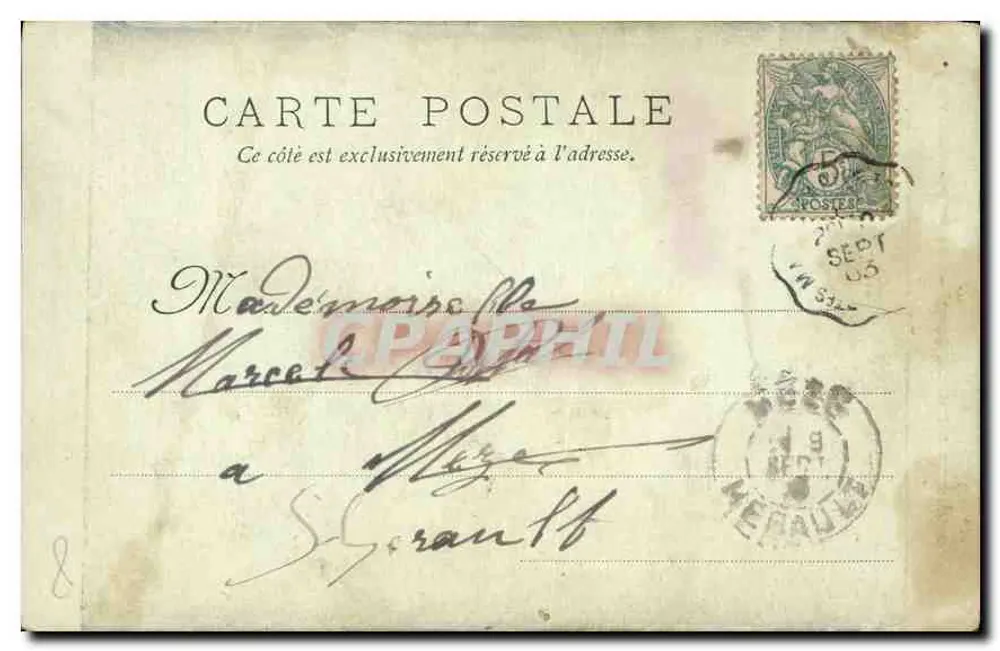 Saintes-Maries - Interior da Igreja — Souvenir F. Bortae - Verso