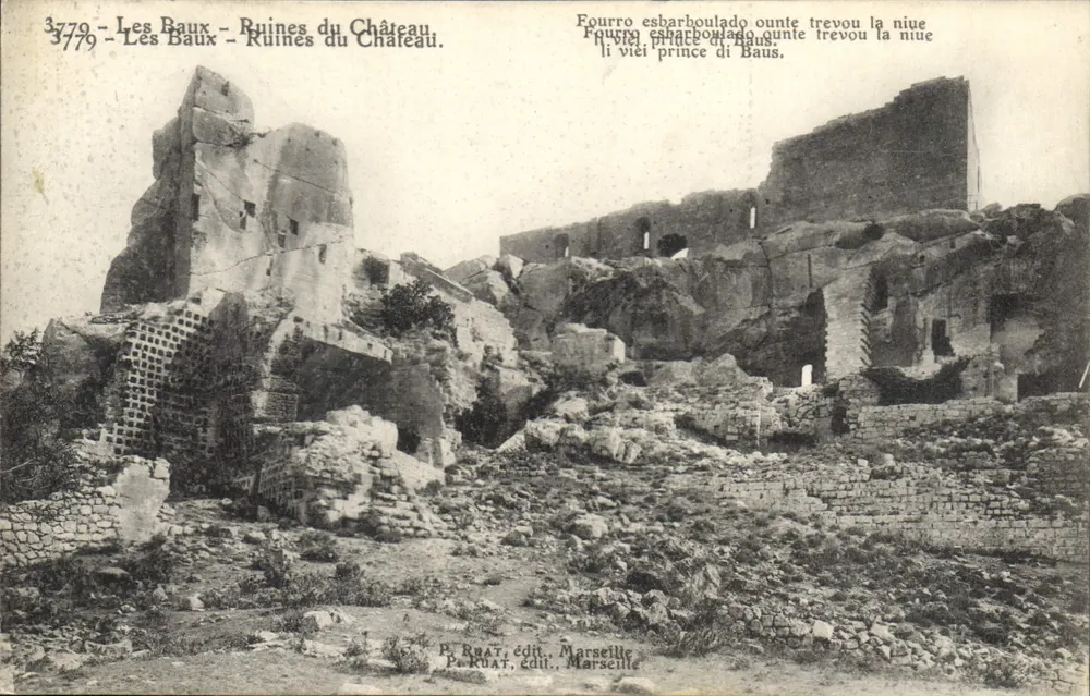 Les Baux - Ruínas do Castelo — P. RUAT, editor Marseille, n° 3779 - Frente