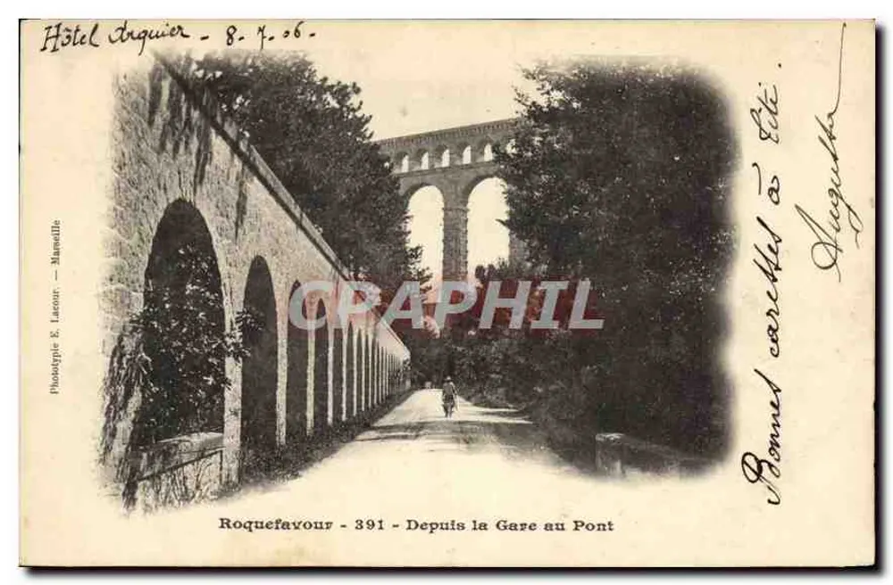 Roquefeuil - Von der Station zur Brücke — Phototypie E. Lacour - Marseille - Vorderseite