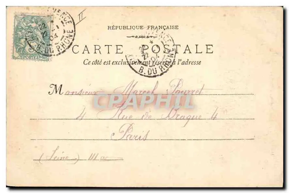 Roquefavour — Von der Station zum Brücke — Phototypie E. Lacour — 391 - Rückseite