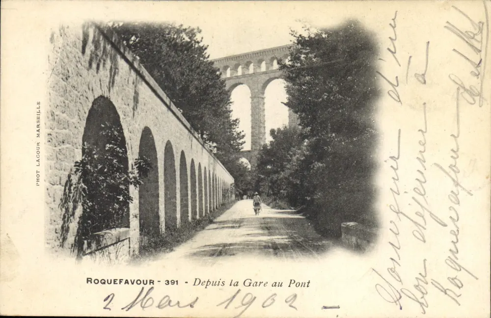 Roquefeuil — Von der Station zur Brücke — Phot. Lacour Marseille 391 - Vorderseite