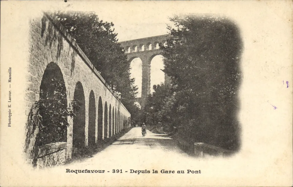 Roquefeuil - 391 - Von der Gare zum Pont — Phototypie E. Lacour - Marseille - Vorderseite