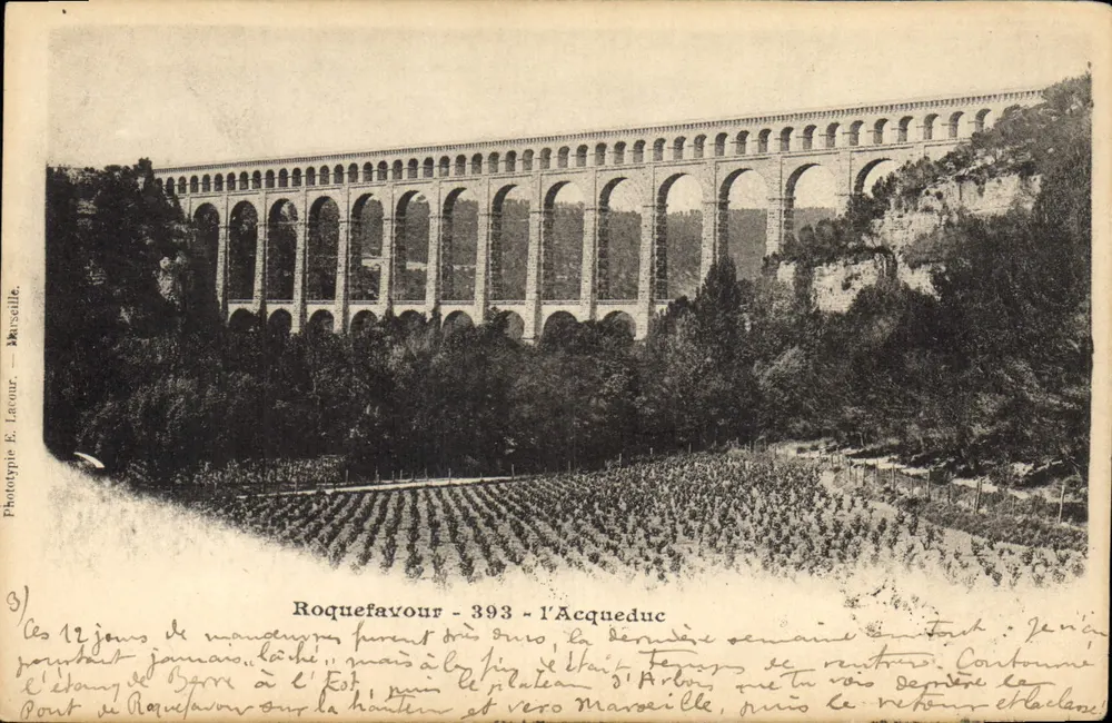 Roquefavour - 393 - O Aqueduto — Fototipia E. Lacour — Marseille - Frente
