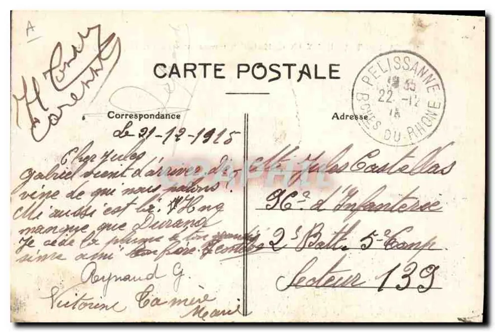 Ochsen in der Camargue, die den Rhône überqueren — nach Vayson — n° 138 - Rückseite