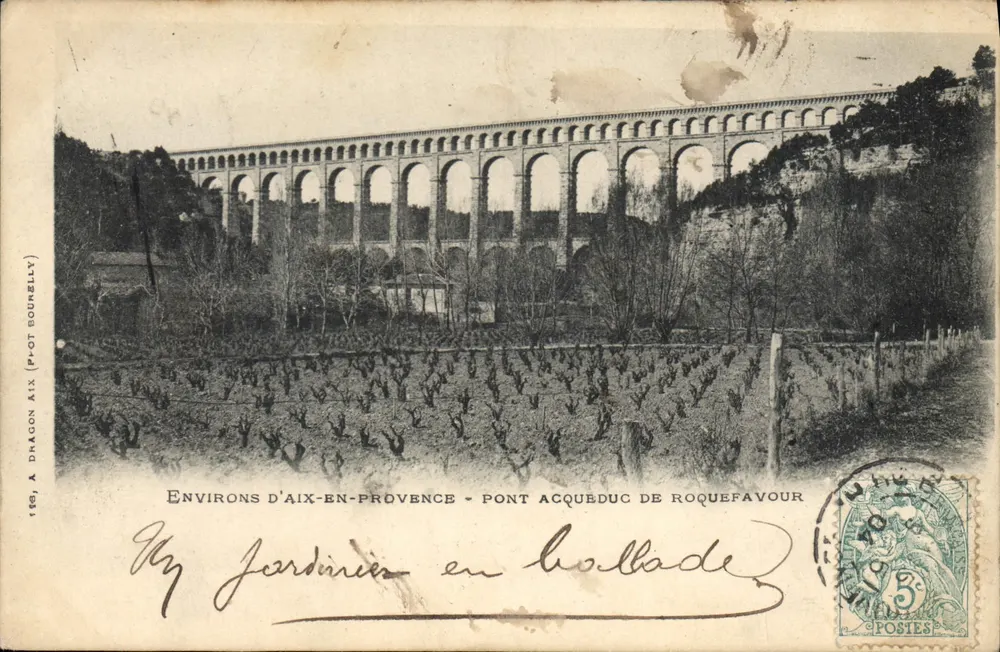 Dintorni di Aix-en-Provence — Ponte acquedotto di Roquefavour — A. Dragon Aix (P.-Ot Bourelly) n°169 - Recto