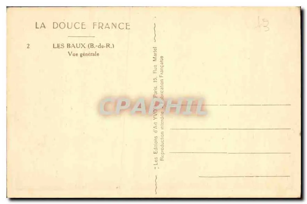Les Baux (B.-du-R.) — Allgemeiner Blick — Les Éditions d'Art VVOM, Paris - Rückseite