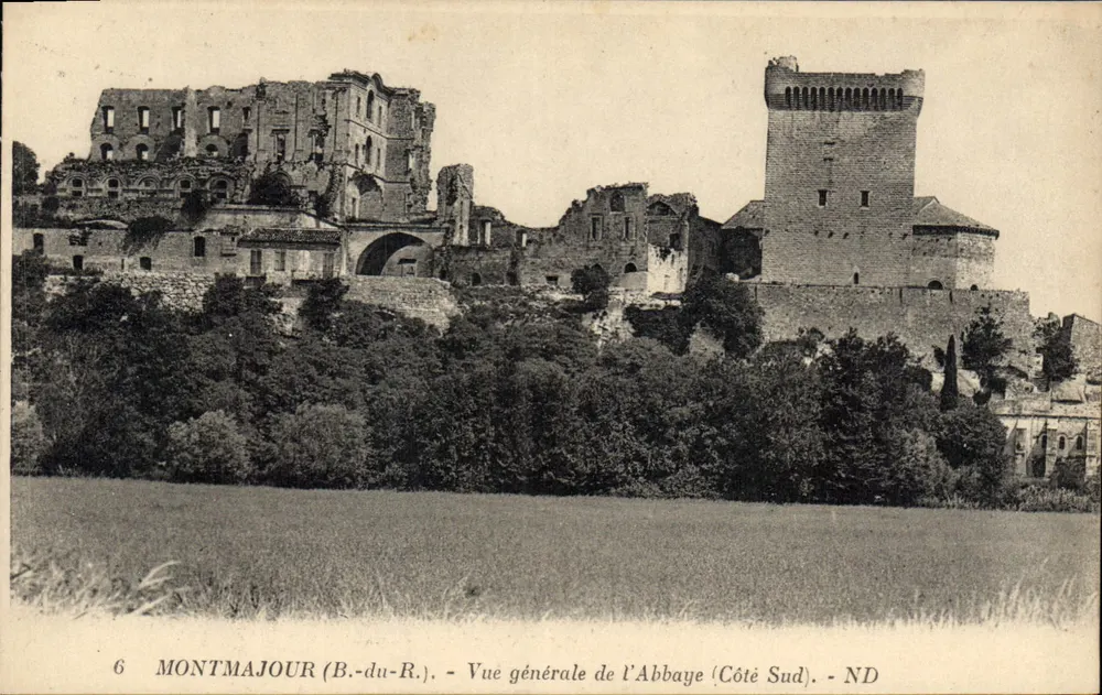 Montmajour (B.-du-R.) — Allgemeiner Blick auf die Abtei (Südseite) — ND - Vorderseite