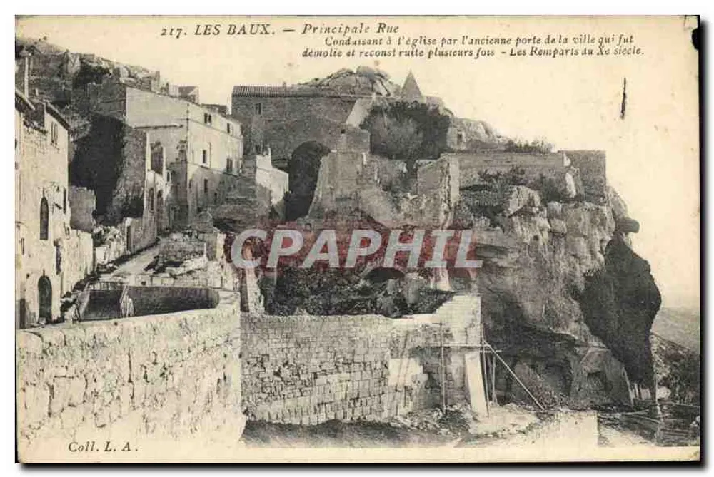 Les Baux — Rue Principal — Coleção L.A. n°217 - Frente