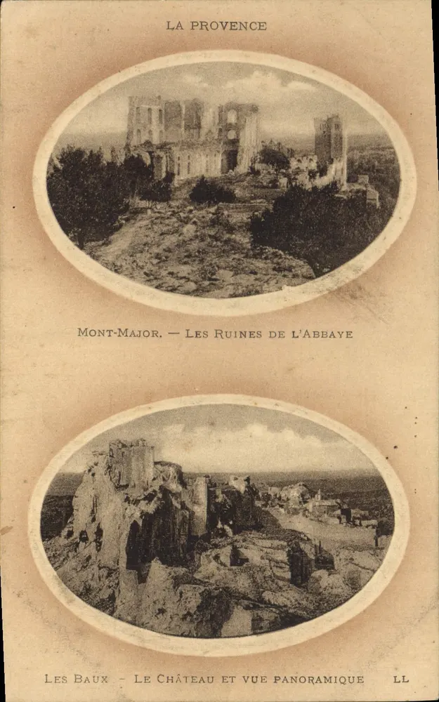Mont-Major — Die Ruinen der Abtei — Les Baux — Das Schloss und der Panoramablick — LL - Vorderseite