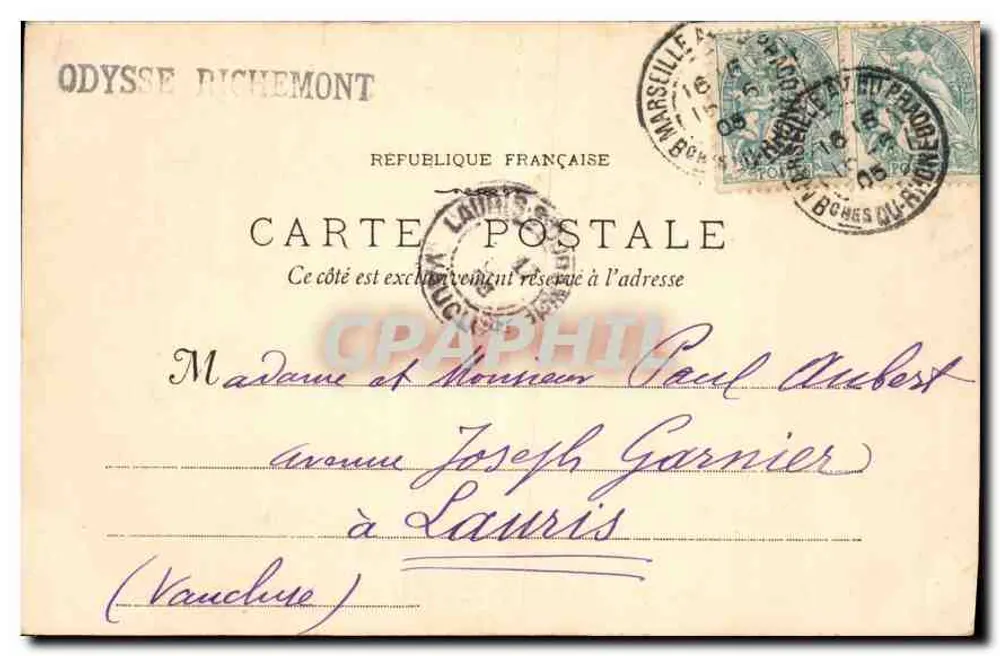 Roquefaivre — De Kapel van het Ermitage — Fototype E. Lacour — Marseille — n°389 - Achterkant