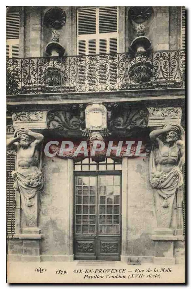 Aix-en-Provence — Pavillon Vendôme — Rue de la Molle (17. Jahrhundert) - Vorderseite