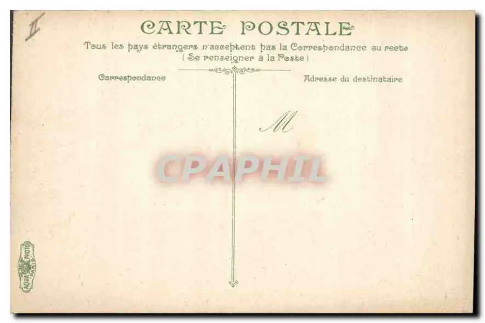 Aix-en-Provence — Palácio de Justiça — editor L.V. & Cie, n° 2612 - Verso