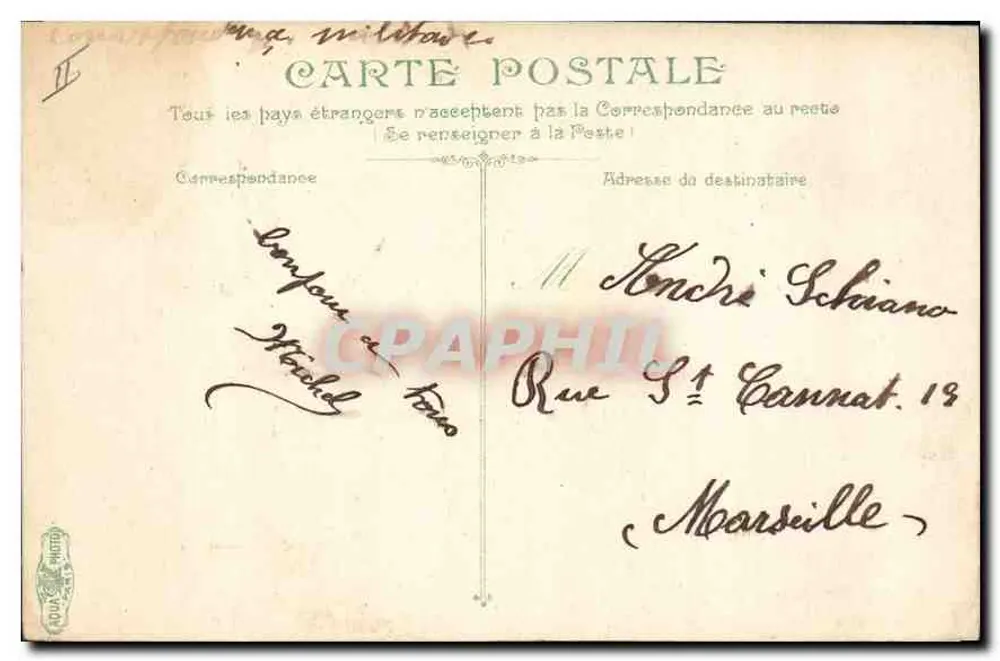 Fontaine der Place de la République — Aix-en-Provence — anonymer Verlag, Nr. 2608 - Rückseite