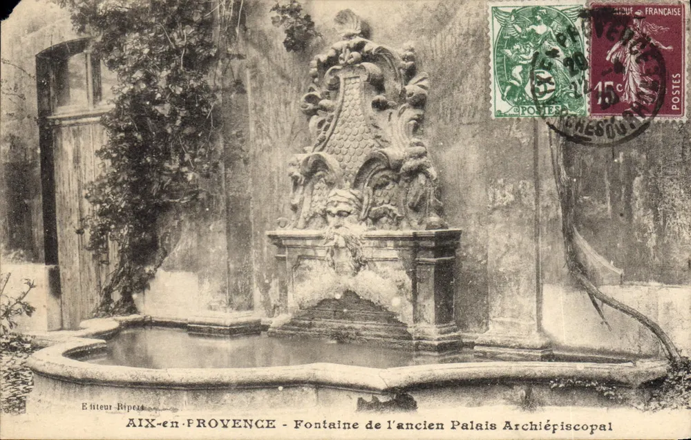AIX-EN-PROVENCE — Fontäne des ehemaligen Erzbischofssitzes — Verlag Ripert - Vorderseite