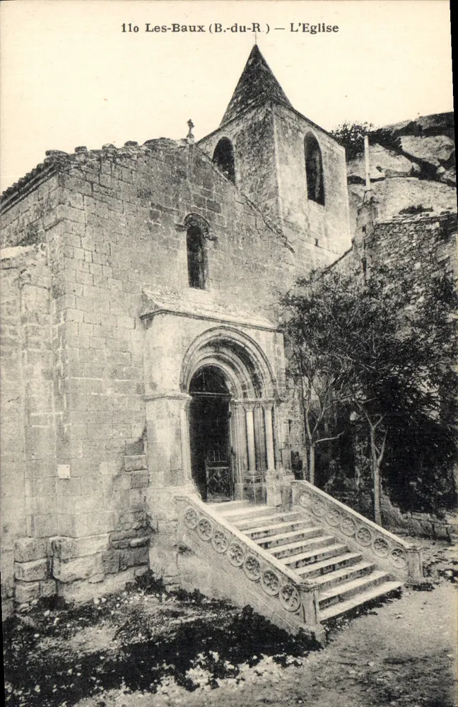 Les-Baux (B.-du-R.) — A Igreja — Editor não identificado, n° de série 110 - Frente
