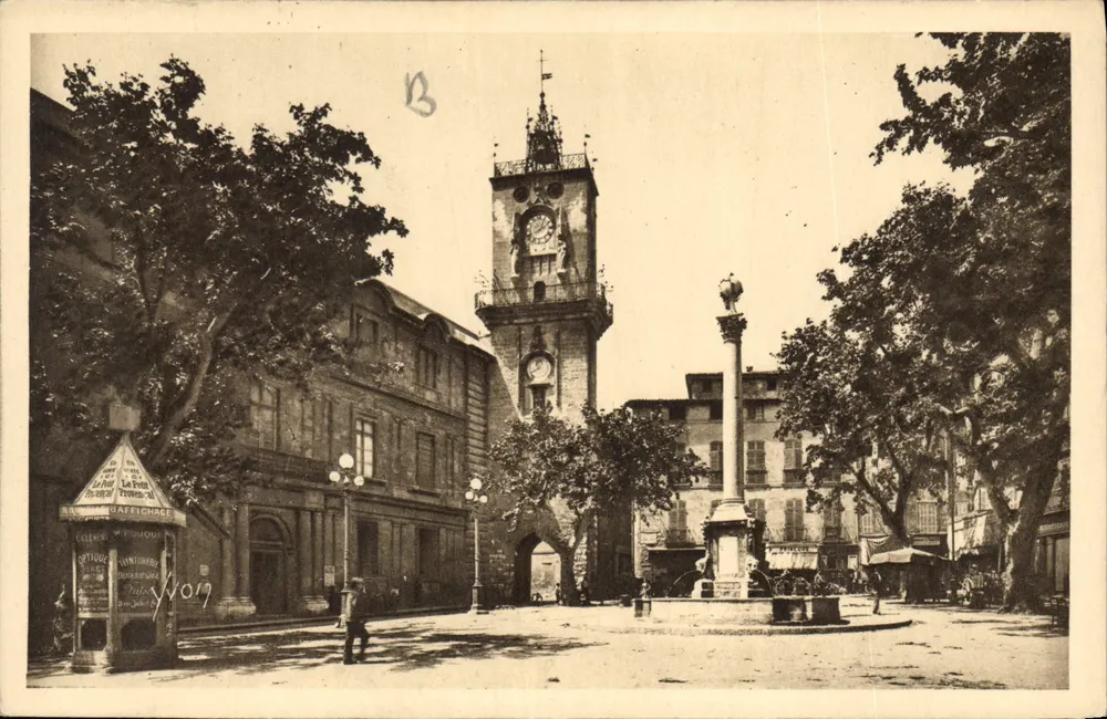 Aix-en-Provence — Das Rathaus und der Platz — Éditions d'Art Yvon, Paris - Vorderseite