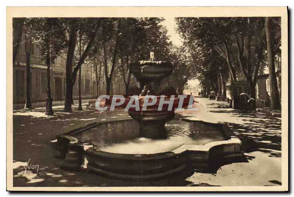 Fontaine der Place de la République — Aix-en-Provence — Verlag La Douce France - Vorderseite