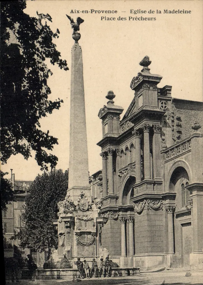 Aix-en-Provence — Kirche der Madeleine — Place des Précheurs - Vorderseite