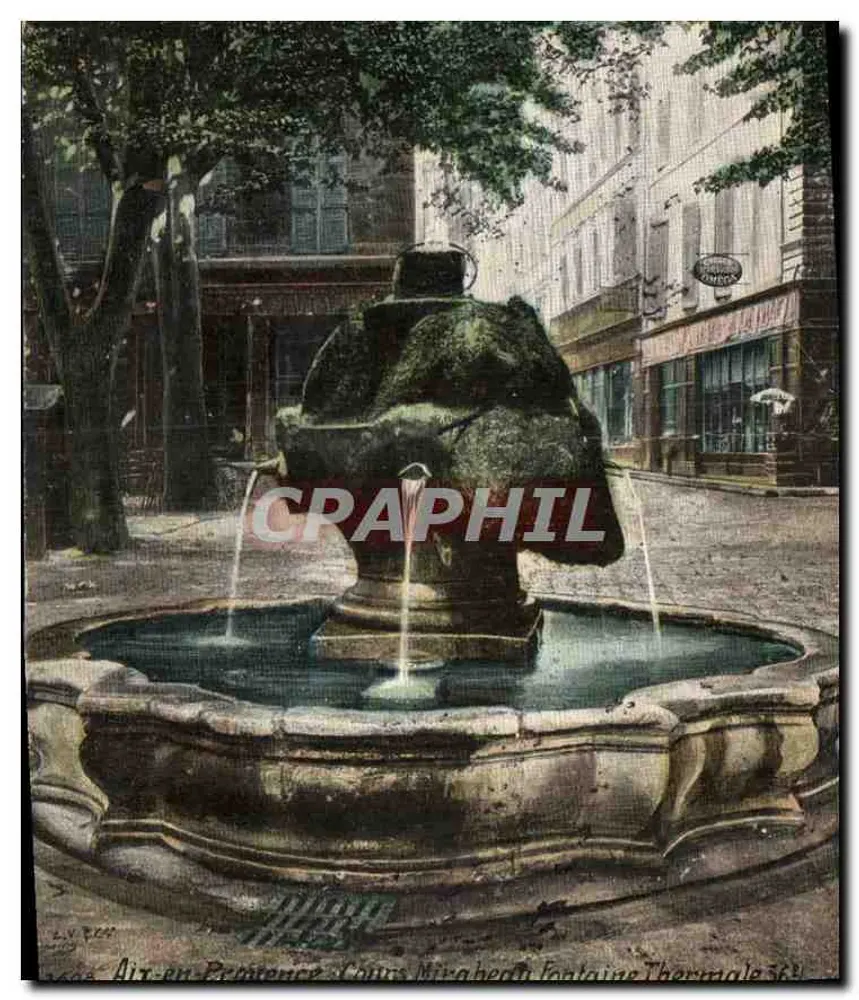 Fontaine de la rue Mirabeau — Aix-en-Provence — veröffentlicht von der Société des Cartes Postales Thermale 363 - Vorderseite