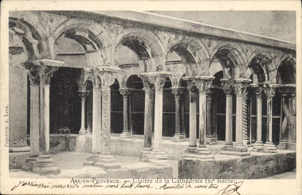 Aix-en-Provence — Cloître da Catedral (século xi) — Papeterie A. Leca - Frente