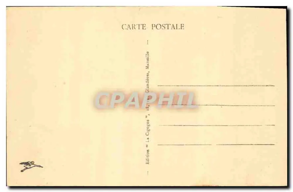 Marselha - O Parque Borély — Edição La Cigogne, Glandèves - Verso
