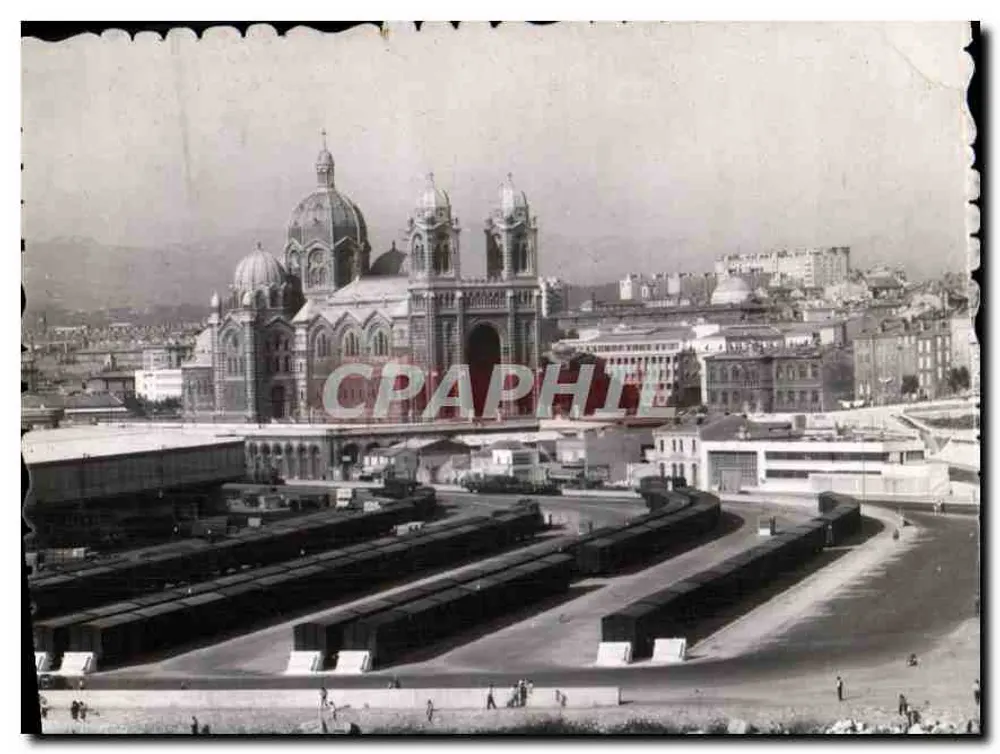 Die Kathedrale und die neuen Kai — Ganding, Marseille - Vorderseite