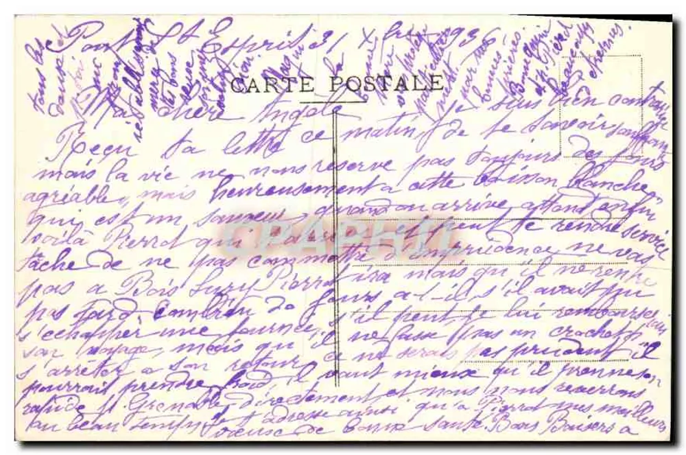 Marseille - N.D. de la Garde - Durch die Kiefern — Sonderausgabe der Baillotine - Rückseite