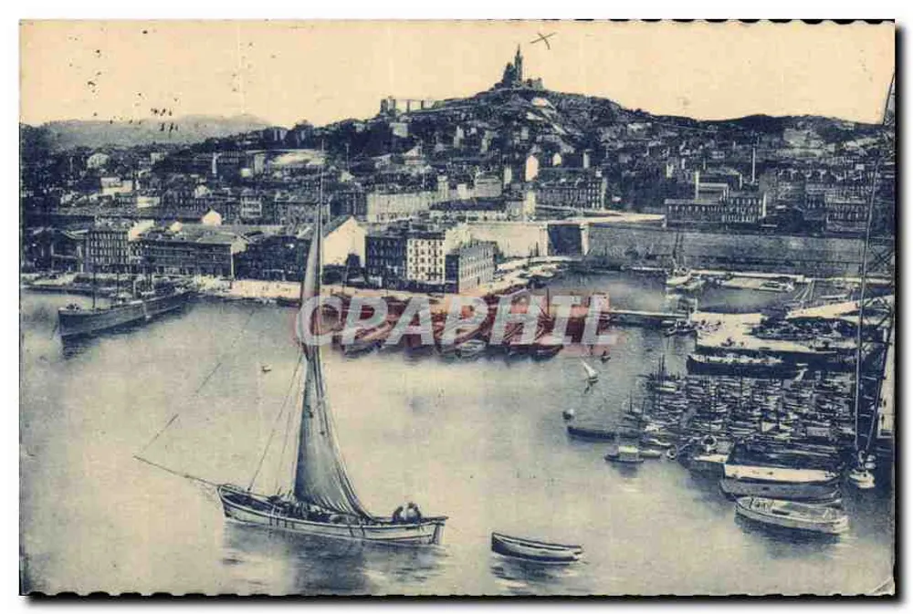 Hafen von Marseille — Carénage Hafenbecken und N.-D. de la Garde — unbekannter Verlag - Vorderseite