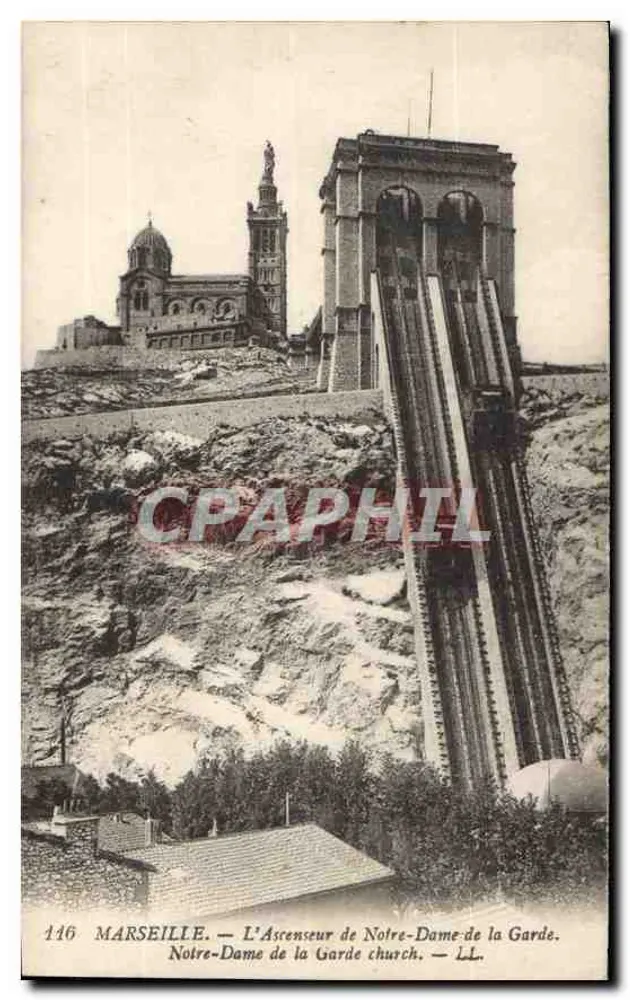 Marsella — La Ascensión de Notre-Dame de la Garde — LL, n° 146 - Anverso