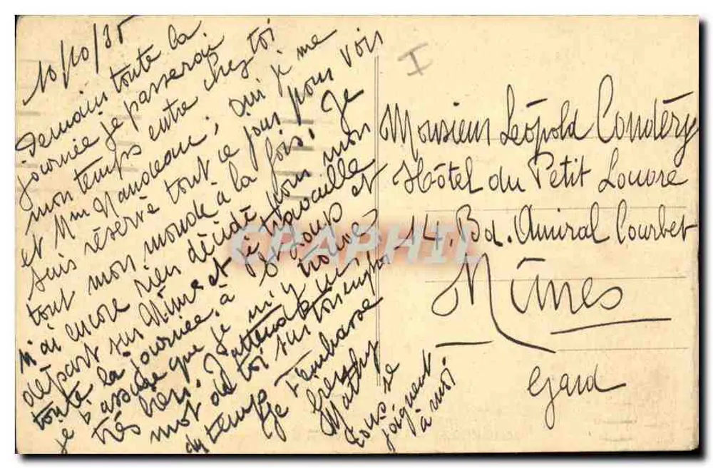 Marseille — Notre-Dame-de-la-Garde — editor desconhecido, número de série não visível - Verso
