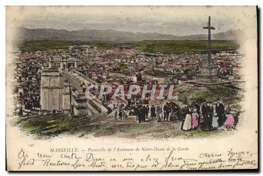 Marseille — Brücke des Aufzugs von Notre-Dame de la Garde - Vorderseite