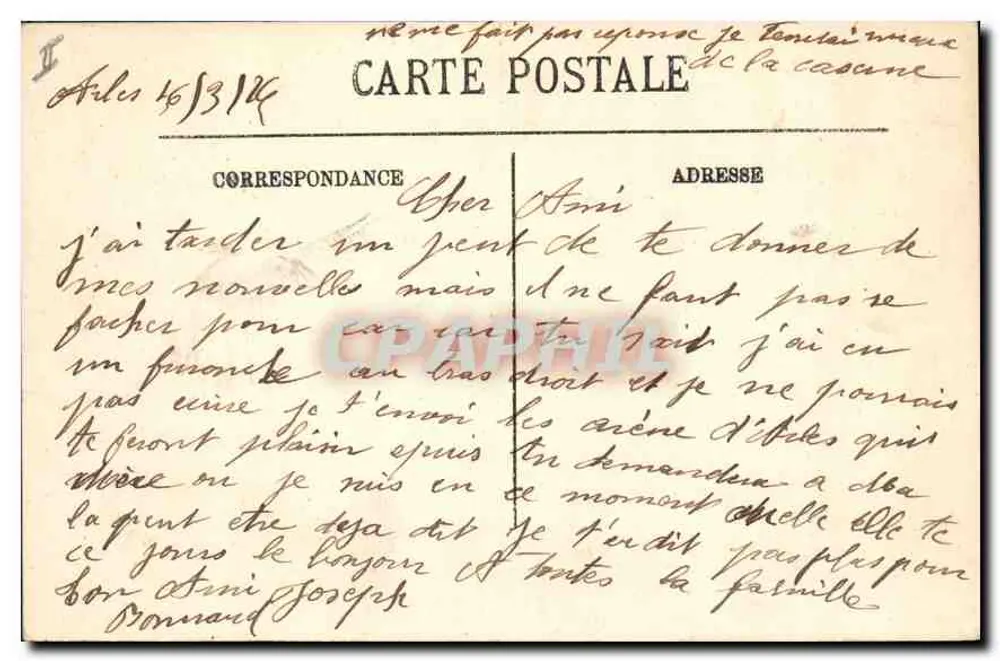 Arles — Ansicht der Arenen während eines Stierkampfs — SELECTA n°106 - Rückseite