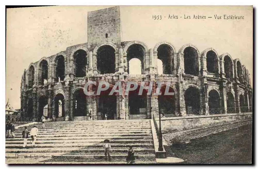 Arles - As Arênes — Vista Externa — Fototipia C. Lacroix, Marselha - Frente