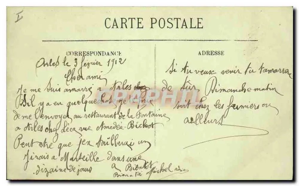 Arles — Un Coin du Théâtre Antique — LL, n° 76 - Verso