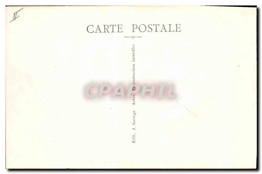 Arles — Corrida de Touros nas Arênes — Editor J. George - Verso