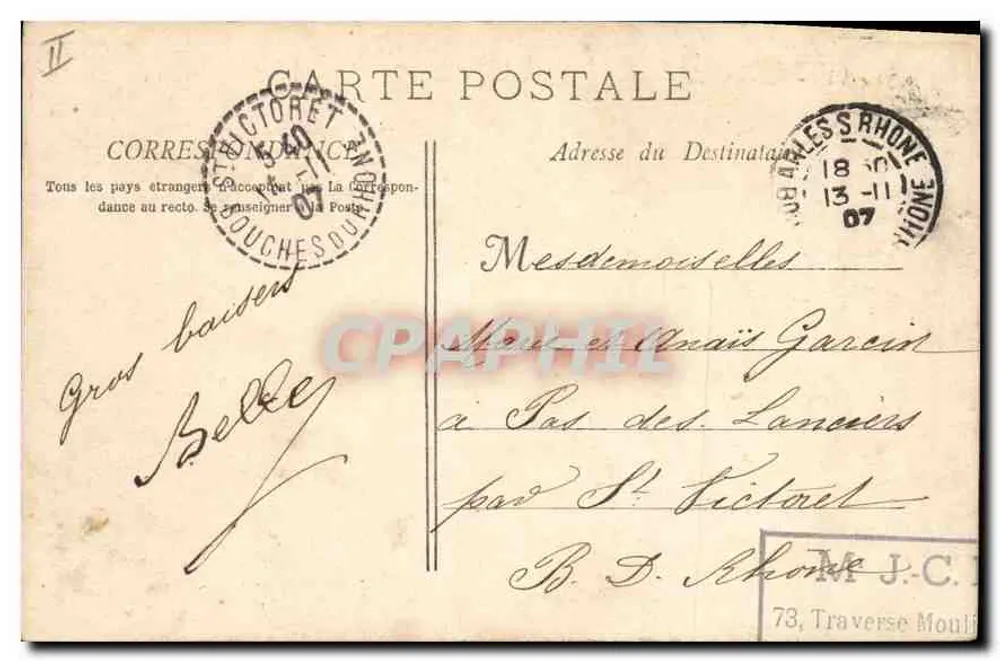 Arles - Vista Geral — Fototipia Maraisville, n°250 - Verso